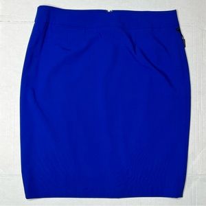 Women's Calvin Klein Suit Lined Pencil Skirt Career Cobalt Blue Size 16